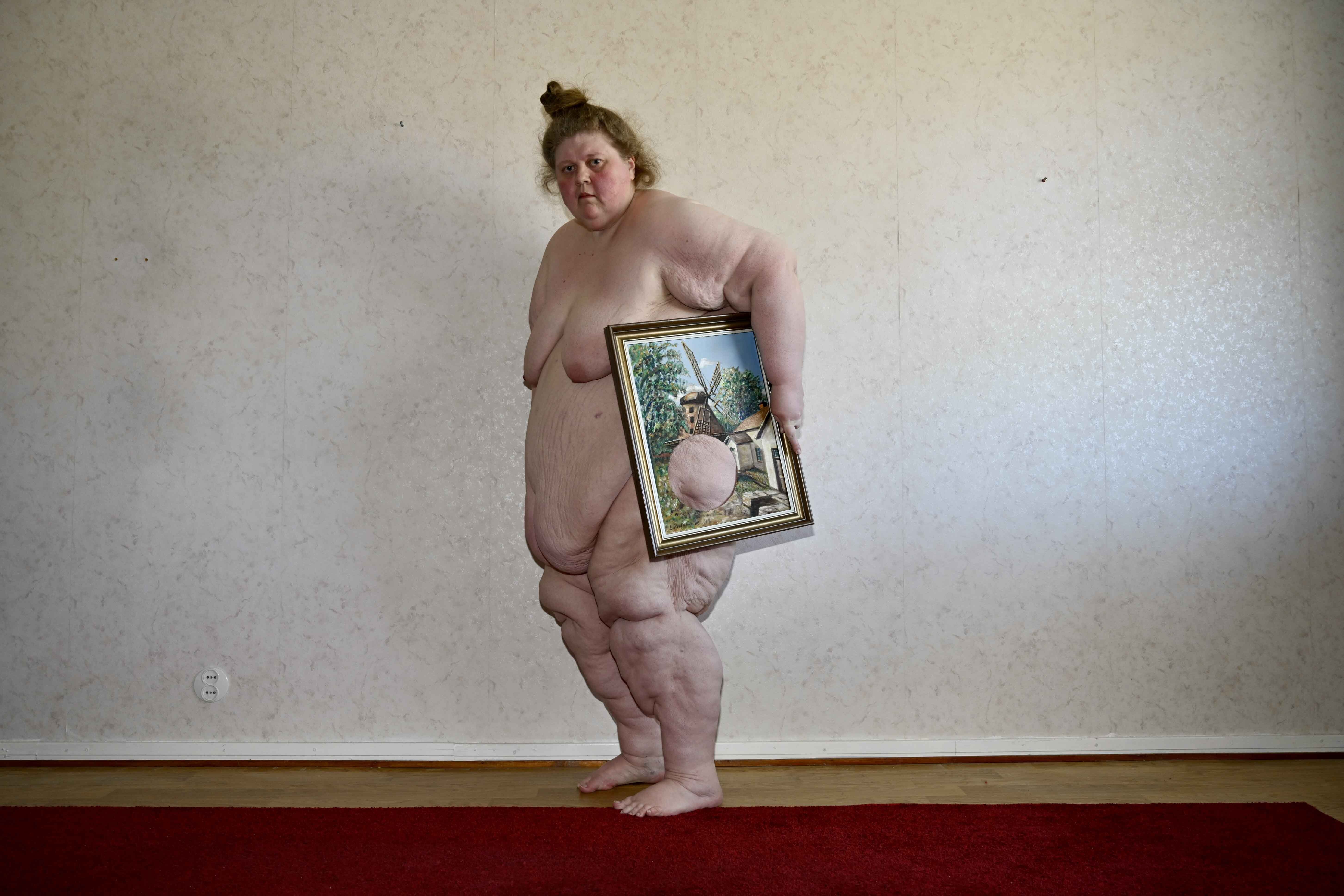 Iiu Susiraja, <i>Flesh Painting, Windmill</i>, 2025. Fine art archival pigment print, 32 x 48 in (81.3 x 121.9 cm)